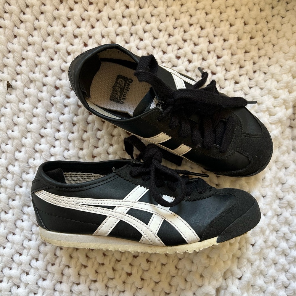 Onitsuka Tiger by Asics Kids Black White Sneakers